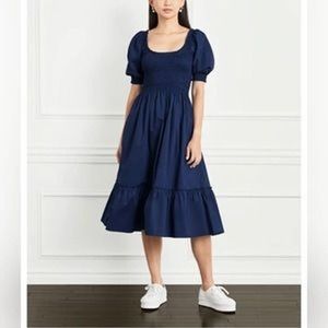 Hill House Home Louisa Nap Dress Navy Crepe Large